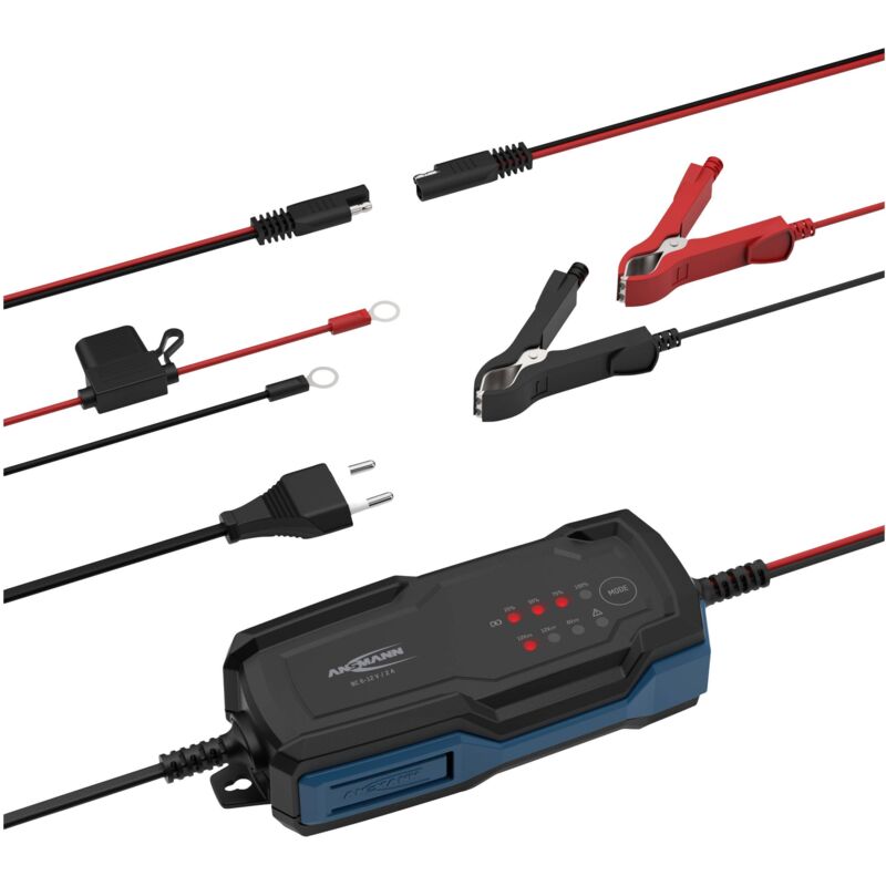 Ansmann - Chargeur à 8 étapes 6V 12V / 2A / 4-60Ah voiture, moto