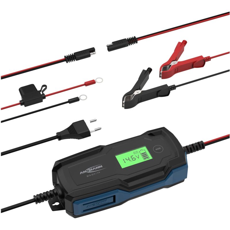 Ansmann - Chargeur à 10 étapes 6V 12V / 4A / 4-120Ah voiture, moto