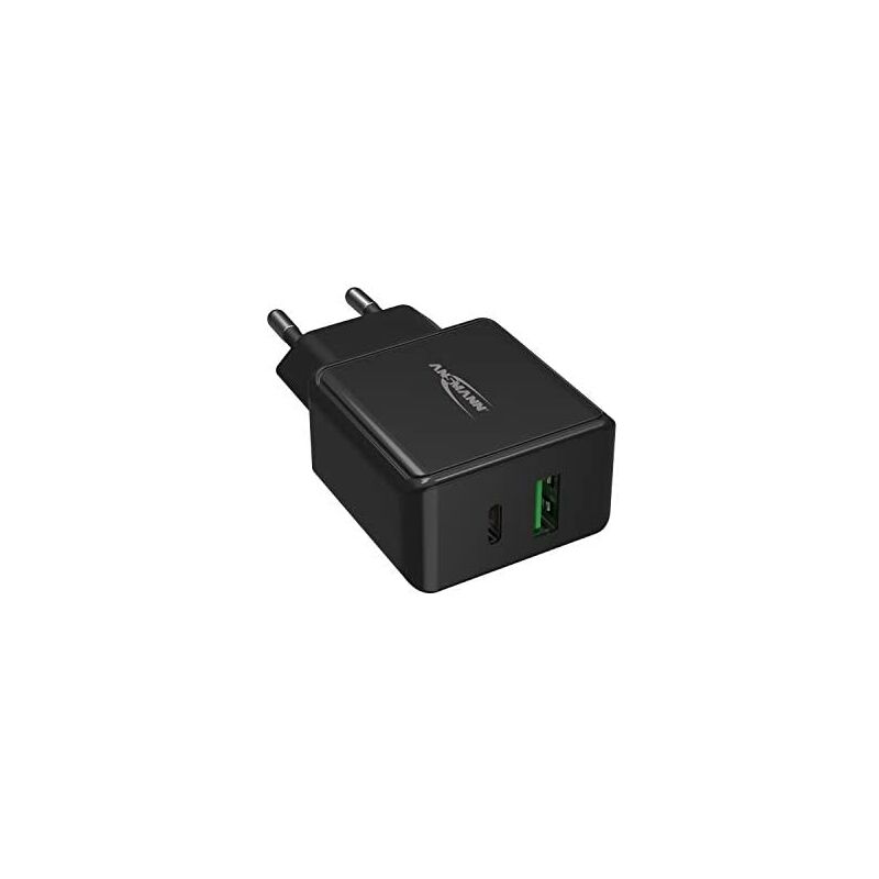 

Cargador USB de 18 W con Entrega de Potencia y Carga rápida 3.0, Color Negro. - Ansmann