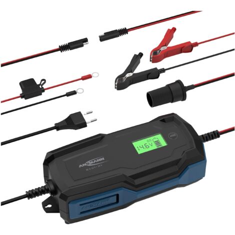 ANSMANN Chargeur à 10 étapes 6V 12V / 10A / 7-200Ah voiture, moto