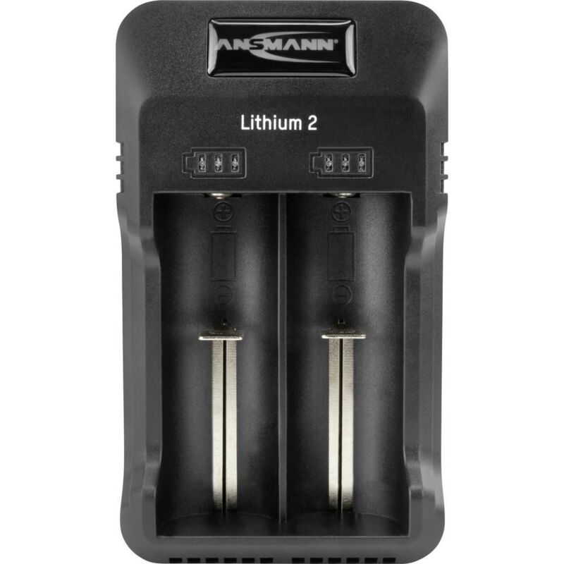 Lithium 2 Chargeur de piles rondes Li-ion, NiCd, NiMH 10340, 10350, 10440, 10500, 12500, 12650, 13500, 13650, 1 - Ansmann