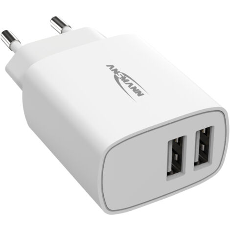 ANSMANN Chargeur USB HC212 pour smartphone, tablette, écouteurs, etc. (1 pce)