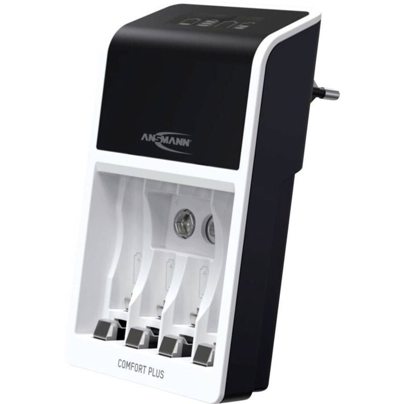 Ansmann Comfort Plus Chargeur de piles rondes NiMH LR03 (AAA), LR6 (AA), 6LR61 (9 V)