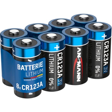 ANSMANN CR123A Pile au lithium 3V, 8 pièces