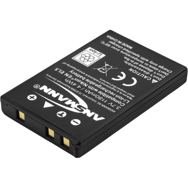 Ansmann 5022333 EN-EL5 Camera Battery 3.7V 1180mAh Long-Lasting Power