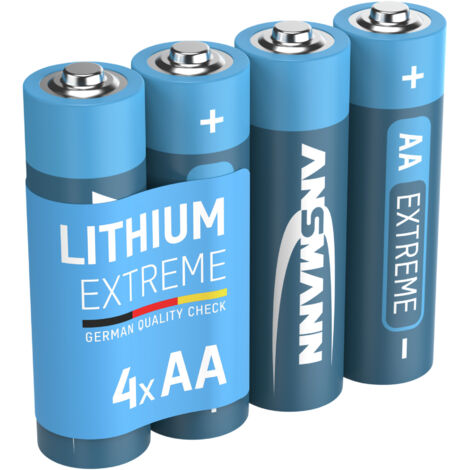 ANSMANN Extrem Lithium Batterie AA Mignon 1,5V, 4 Stück