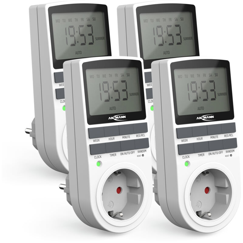 Horloge programmable AES4 programmable numérique avec 10 heures de commutation par jour - Ansmann