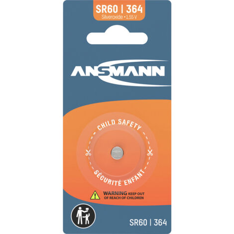 Ansmann Knopfzelle 364 1.55 V 1 St. 9 mAh Silberoxid Silberoxid Knopfzelle SR60 / SR621 / 364