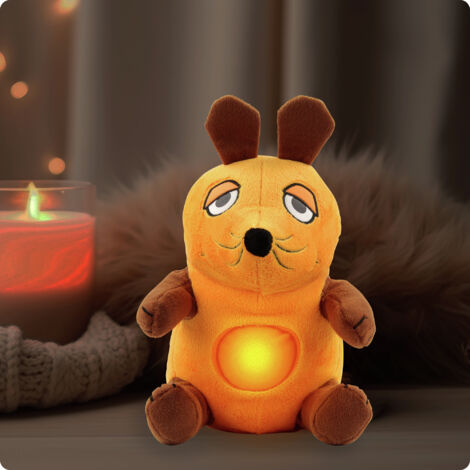 ANSMANN LED Nachtlicht Maus Kuscheltier inkl. Batterien & Musik Funktion