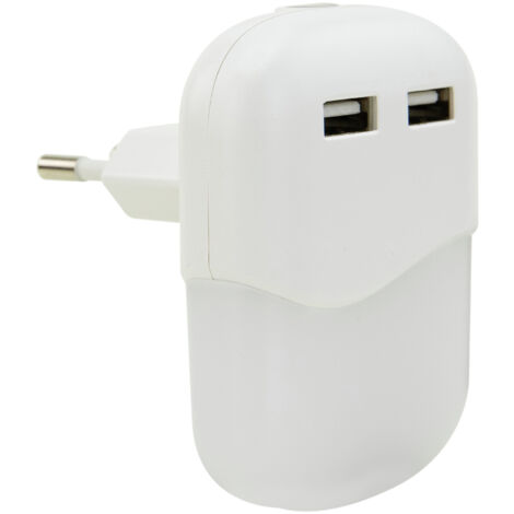 ANSMANN LED Nachtlicht mit Dämmerungssensor & 2x USB - LED Leuchte