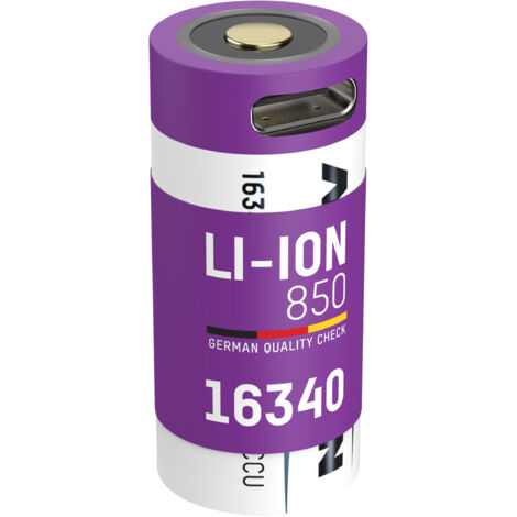 ANSMANN Li-Ion accu 16340 batterie lithium rechargeable cr123a entrée micro usb