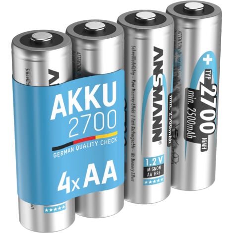 ANSMANN Mignon AA Akku 2700 mAh Hohe Kapazität