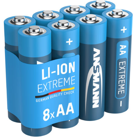 ANSMANN Mignon-Batterie, Lithium, AA, 1,5 V-, 8 Stück