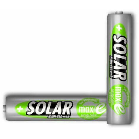 Ansmann NiMH Solar Akku Micro AAA, 550 mAh 2er Pack Batterie Akkubatterie Akkus