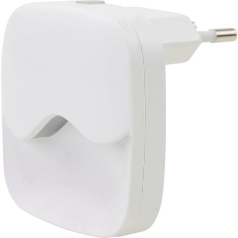 Ansmann NL10AC 1600-0406 Lampada notturna, Lampada da parete Arcuato LED (monocolore) Bianco caldo Bianco