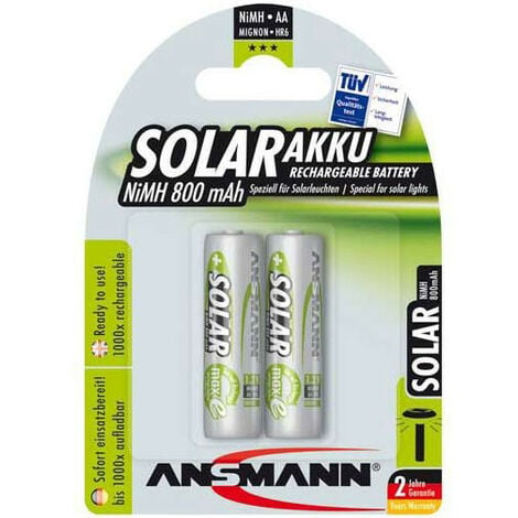 ANSMANN Pack de 2 pile rechargeable SOLAIRE AA Mignon Ansmann 800mAh (5035513)