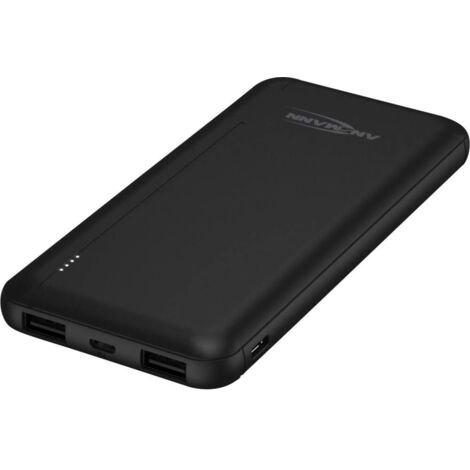 Ansmann PB212 Power bank 10000 mAh Smart IC LiPo Micro USB, USB-C®, USB Nero Indicazione di stato