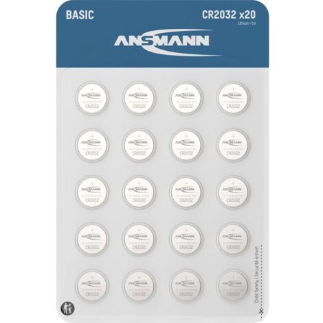 Ansmann Pile bouton CR 2032 3 V 20 pc(s) 240 mAh lithium Y132543