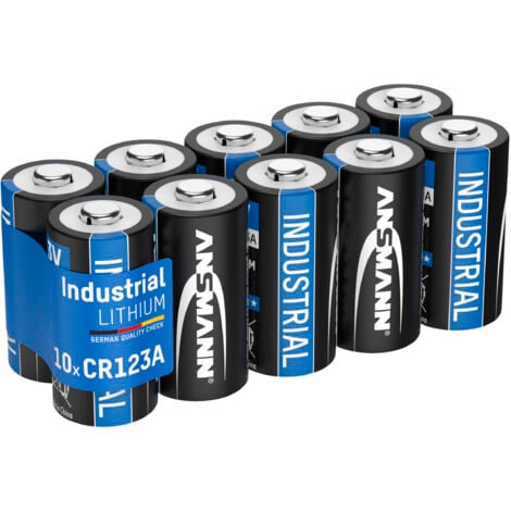 ANSMANN Piles CR123A 3V à la longue durée de stockage (lot de 10)