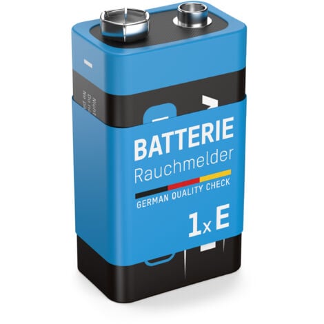 ANSMANN Rauchmelder Batterie 9V E-Block Extreme Lithium – 6AM6 (1 Stück)