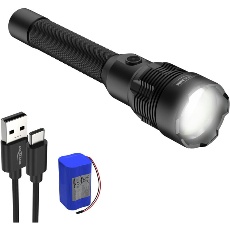 Ansmann - Lampe de poche led rechargeable, protégée contre l'eau