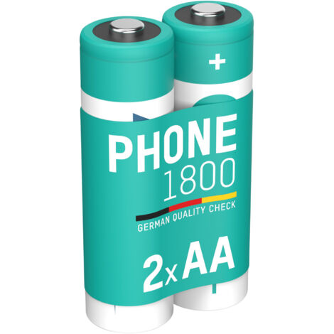 ANSMANN Telefon Akku AA, 2 Stück, 1600 mAh 1,2V NiMh