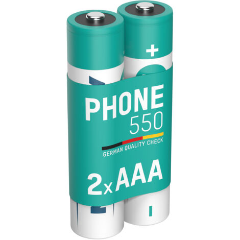 ANSMANN Telefon Akku AAA 550mAh 1,2V, 2 Stück, DECT