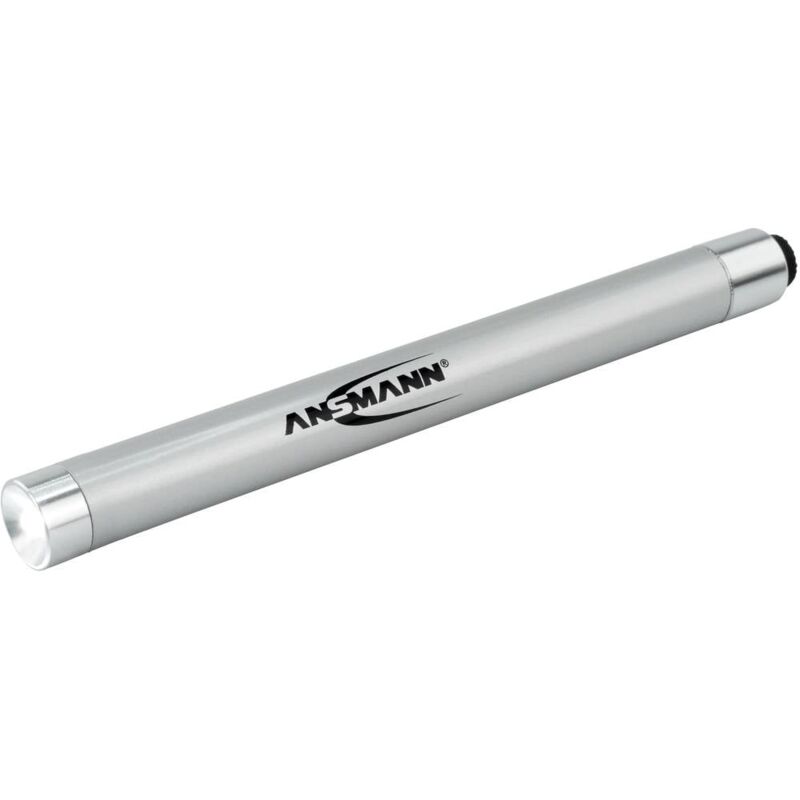 Image of 1600-0169 X15 Lampada a forma di penna Penlight a batteria led (monocolore) 133.8 mm Argento - Ansmann