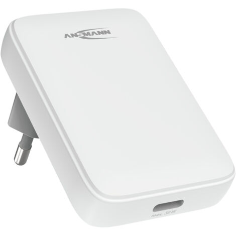 ANSMANN USB C Ladegerät, Schnellladegerät USB Adapter, flaches Netzteil