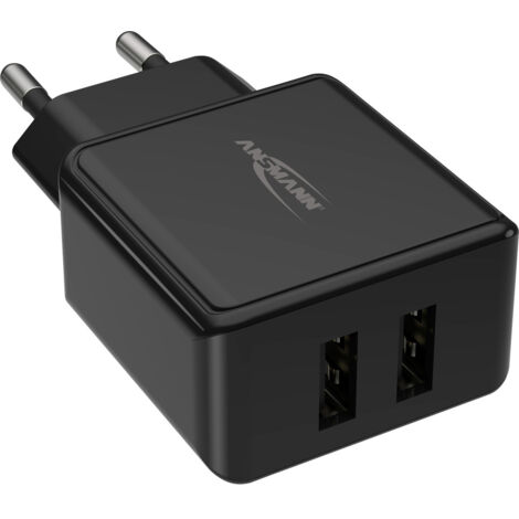 ANSMANN USB-Ladegerät HC212, 5 V, 2,4 A, 2-Port, schwarz
