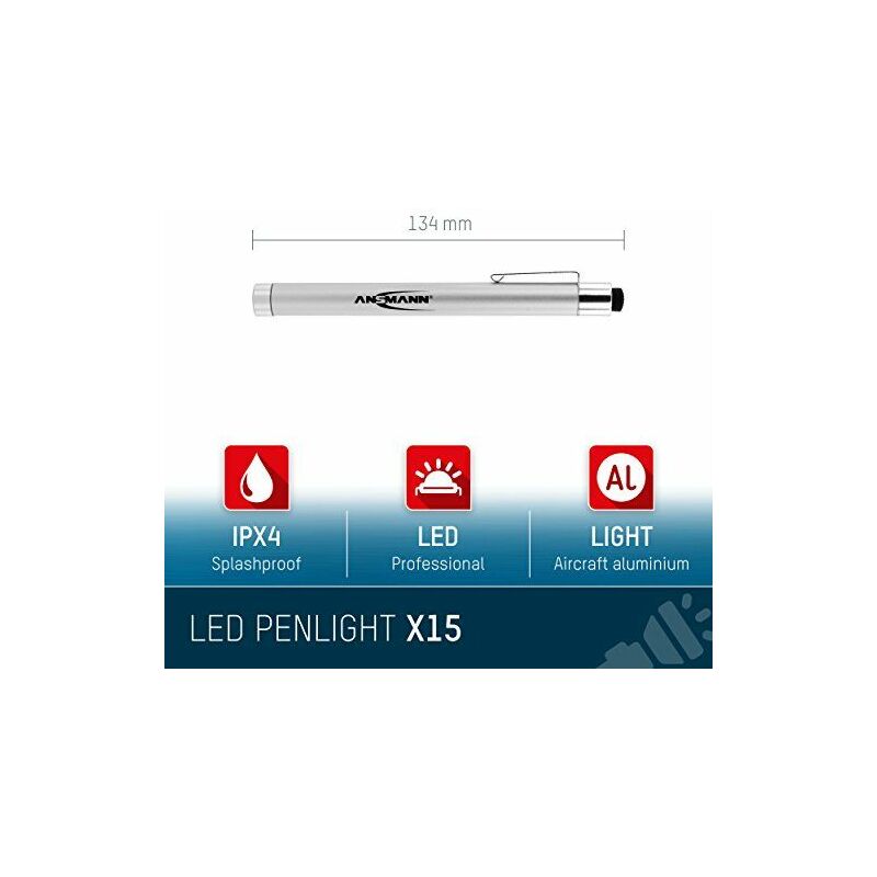 Ansmann - X15 led Pen flashlight led Silver