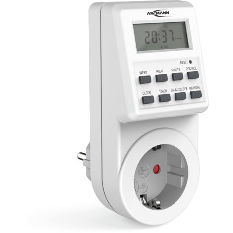 ANSMANN Zeitschaltuhr AES6 individuell programmierbar mit LCD-Display
