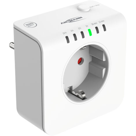 ANSMANN Zeitschaltuhr, Energiespar-Steckdose, weiß, 3680 W, für Innenbereich