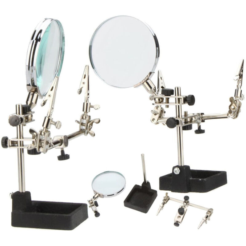 Image of Trade Shop Traesio - Trade Shop - lupe mit zange desktop schweissen reparatur werkzeug schwenkbar -