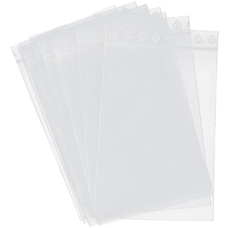 Anstore Sachets Zip Plastique Transparent 100x150mm