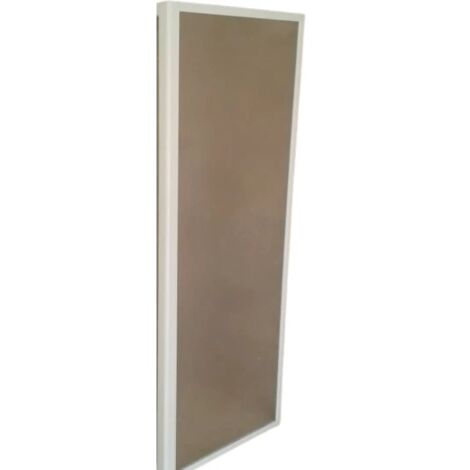 Anta Fissa Smeralda Acrilico 1.8mm Effetto Goccia Telaio in Alluminio Bianco 83-87 xh185