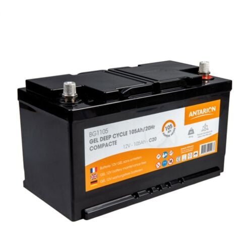Batterie 12V 105 Ah (20h) - 115 Ah (100h) 354x175x190 mm Décharge Lente  STECOPOWER - 209DL