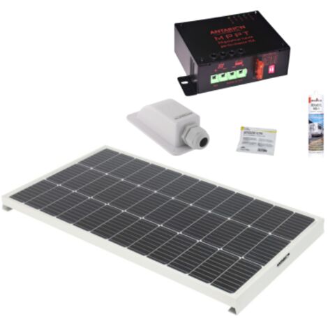 ANTARION KIT Panneau solaire Monocristallin 190W + Régulateur + Câble 5m