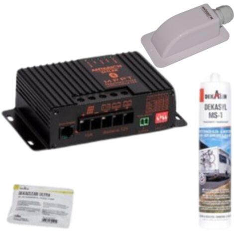 ANTARION Régulateur de charge pour panneau solaire MPPT10A Bluetooth + passe-toit + Dekasyl MS1 + lingette