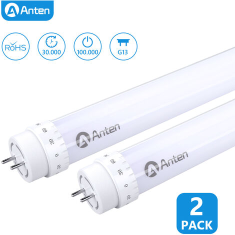 Lot de 2 Anten 90cm Tube Fluorescent LED T5 12W 1400LM Réglettes Led Eclairage Intérieur Tube en Blanc Froid Lumière 6000-6500K