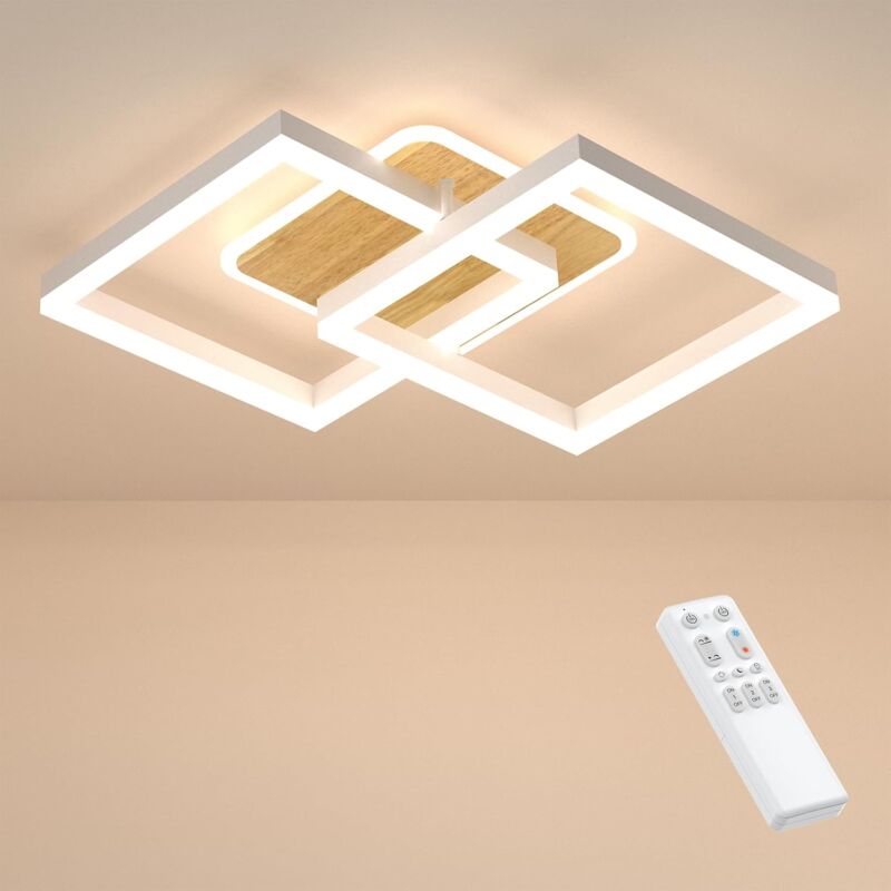 40W Plafonnier led Luminaire Salon Dimmable, Moderne Luminaire Plafonnier Blanc Chaud à Froid 3000K-6500K, Éclairage de Plafond 3600LM pour Chambre,
