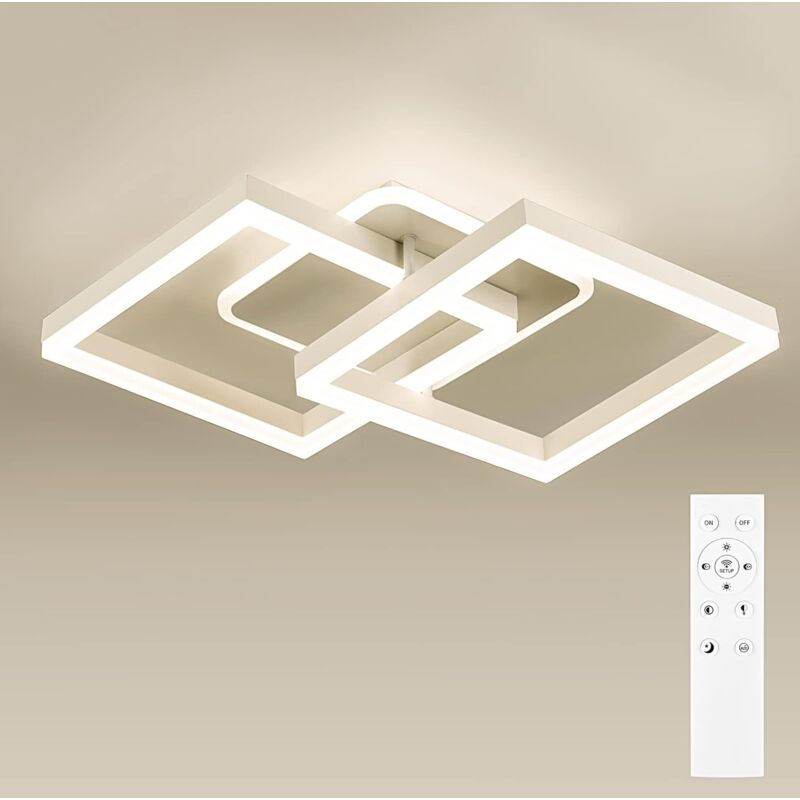 40W Plafonnier Luminaire led Salon Dimmable, Moderne Luminaire Plafonnier Blanc Chaud à Froid 3000K-6500K, Éclairage de Plafond 3600LM pour Chambre,