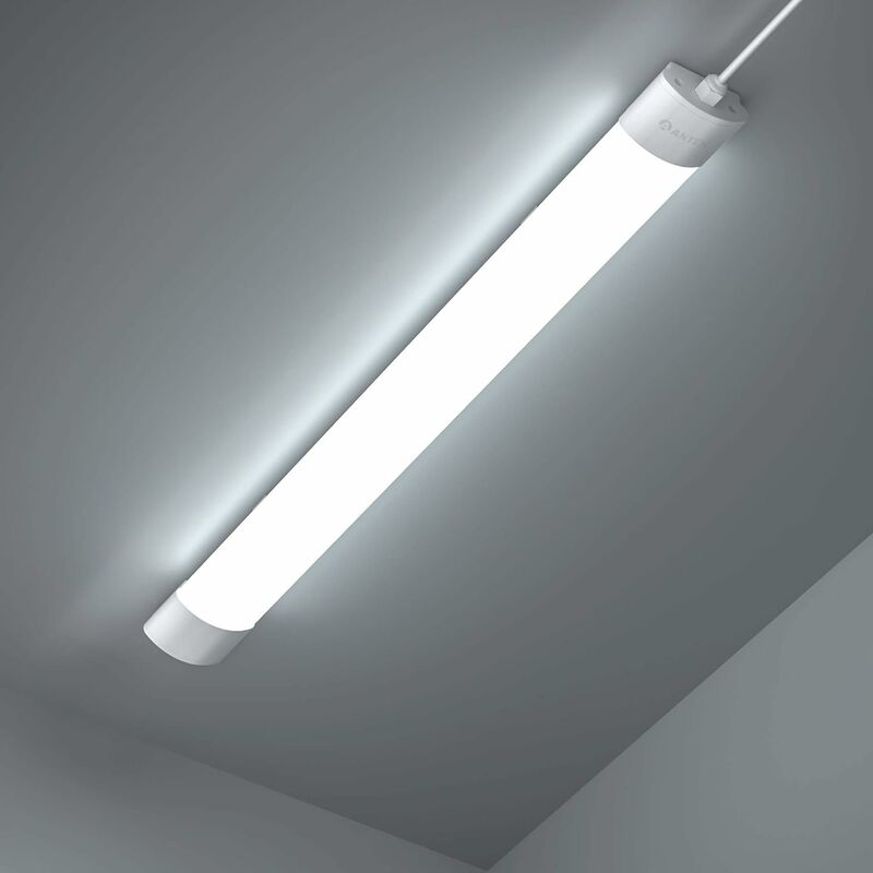 Image of Anten - fred - Lampada a led per ambienti umidi, 36 w, 120 cm, 4200 lm, luce bianca fredda, 6000 k, IP65, per cantina, garage, officina, ecc.