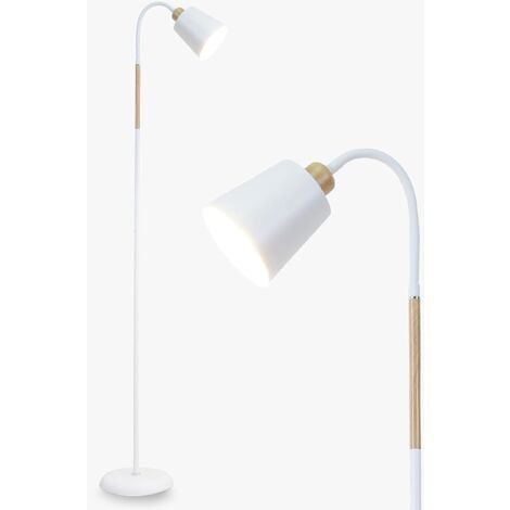 ANTEN Lampadaire Orientable VILI Lampadaire Liseuse Scandi E27 Max.60W Pour Salon Chambre Lampe Sur Pied Rétro Industriel En Métal H159m, Noir (sans ampoule)