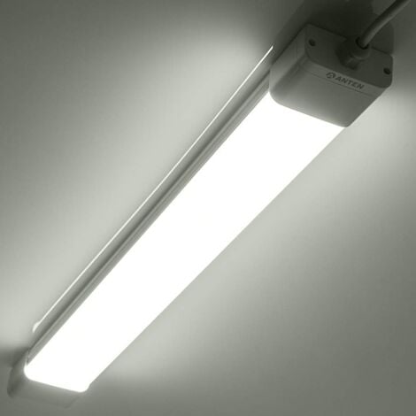 Anten LED Feuchtraumleuchte 120cm Feuchtraumlampe LED 36W IP65 Wasserfest KlatWeiß 6000K Wasserdicht Kellerleuchte für Büros Keller Werkstätten Garage