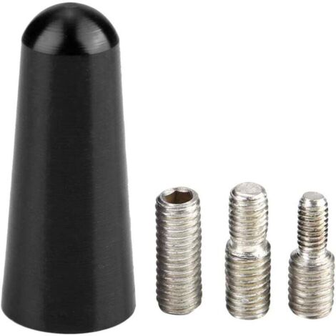 Antena de varilla para coche KZQ, miniantena, adaptador de antena de varilla corta para techo de aleación de aluminio de 3 cm