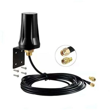 Antena exterior 4G LTE SMA macho MIMO 5dBi omnidireccional impermeable para enrutador móvil 4G LTE, puerta de enlace, módem celular, cámara de seguimiento