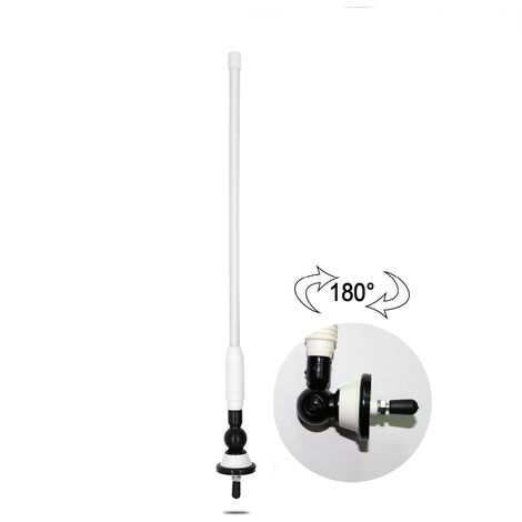 Antena Marina impermeable, antena de Radio Blanca, moduladores flexibles de goma, dipolo, pato, barco, FM, AM, para coche, yate, Tractor, ATV, UTV, RV,CHINA