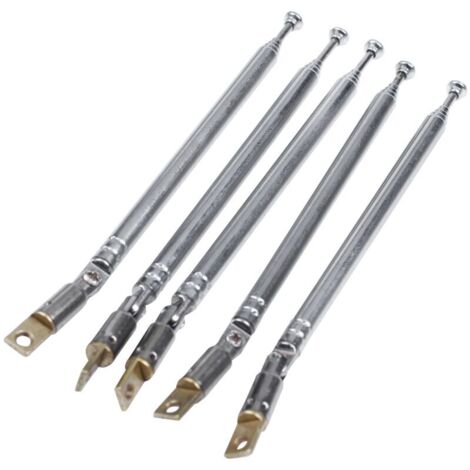 Antena telescópica de 5 piezas de 32 cm de longitud para radio AM y FM, 180 grados