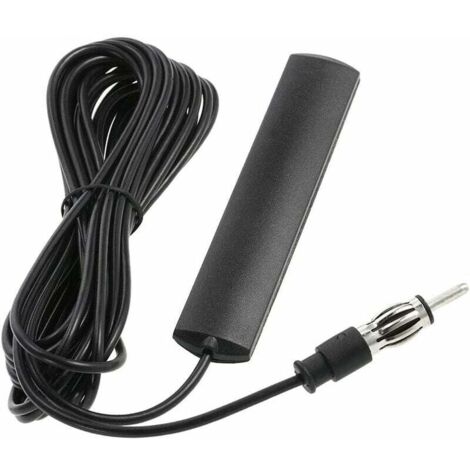 Antena universal para radio de coche ANT-309, antena de radio AM/FM, montaje oculto, adhesiva para parabrisas, 85-112 MHz, cable de 5 m para coche, camión y barco.